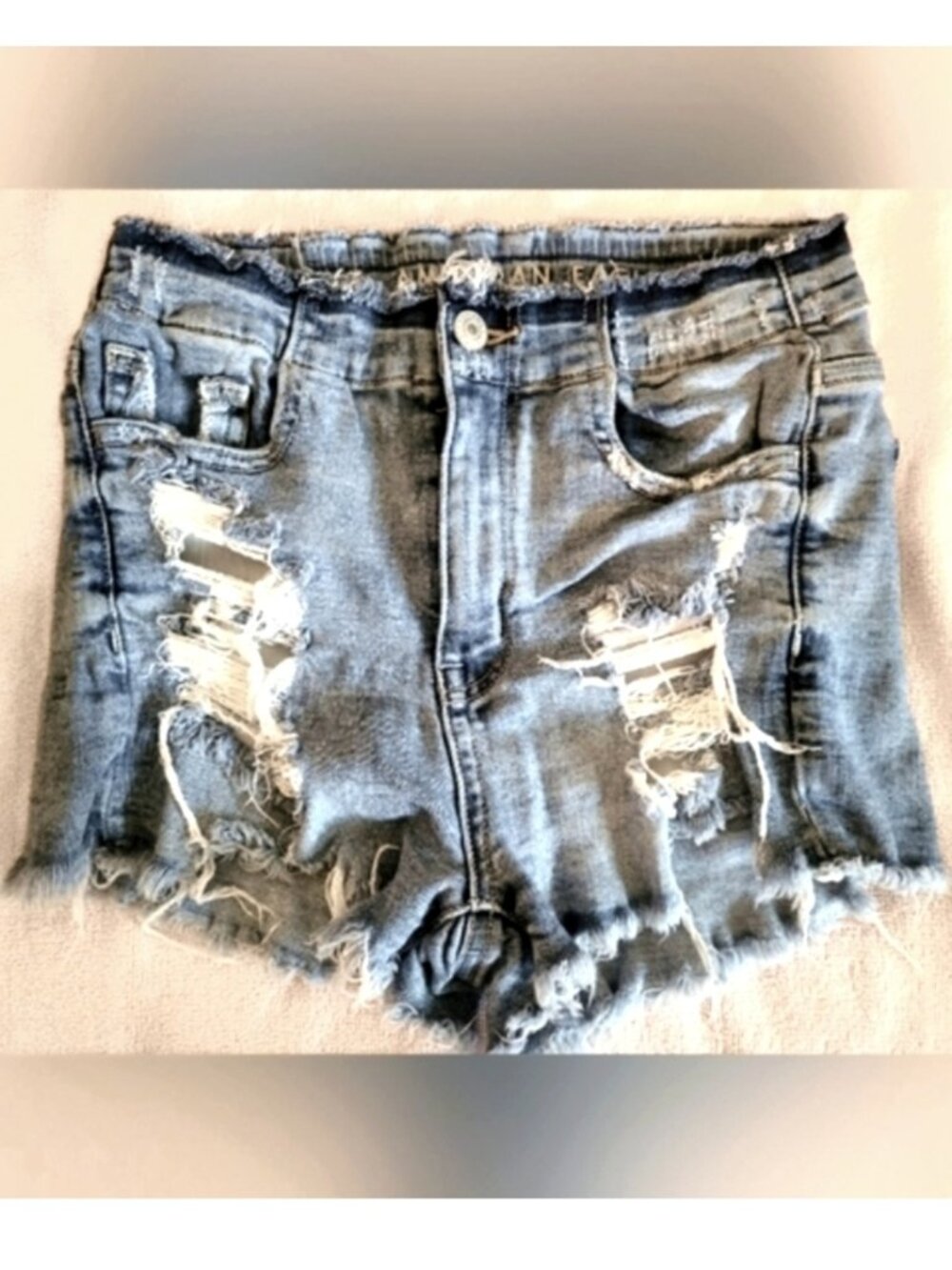 Shortie Jean Shorts Distressed (Size 0)